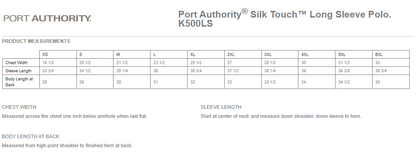 Port Authority® Silk Touch™ Long Sleeve Polo