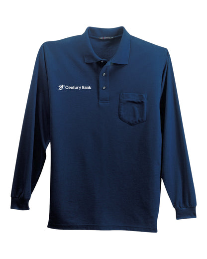 Port Authority® Silk Touch™ Long Sleeve Polo with Pocket