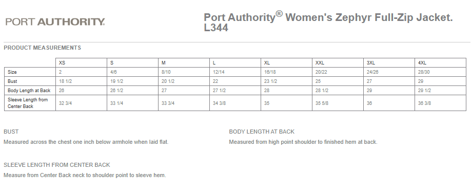 Port Authority® Ladies Zephyr Full-Zip Jacket