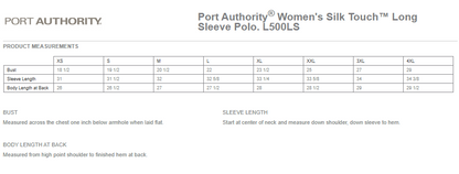 Port Authority® Ladies Silk Touch™ Long Sleeve Polo