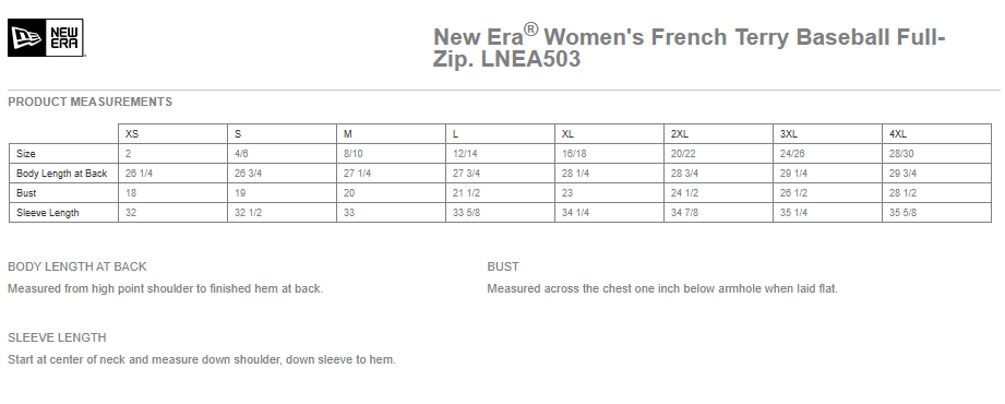 New Era® Ladies French Terry Baseball Full-Zip