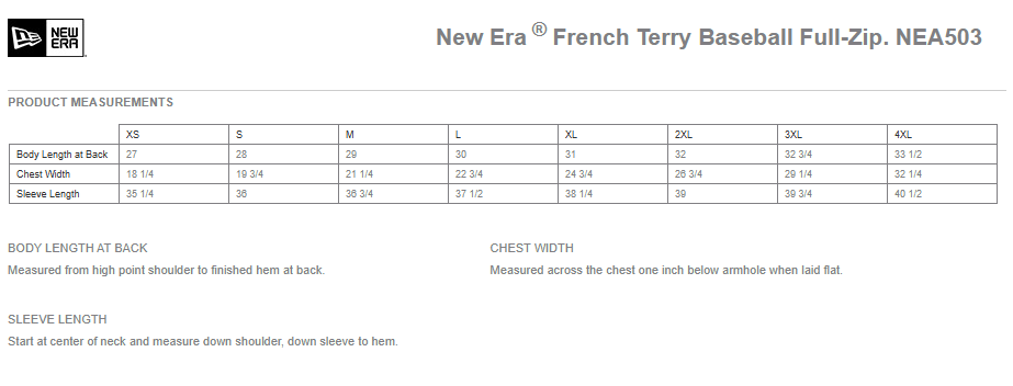 New Era® French Terry Baseball Full-Zip